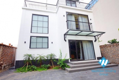 House for rent with four bedrooms and yard around the house in An Duong Vuong, Tay Ho